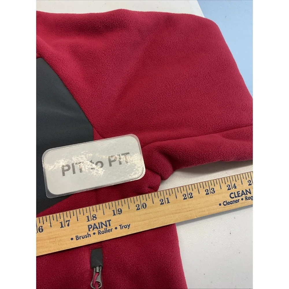 The North Face Chimborazo Jacket Mens L Full Zip‎ Red Fleece Lined